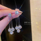 📢50 % DE RÉDUCTION !! Boucles d'oreilles pétales rondes en zircon