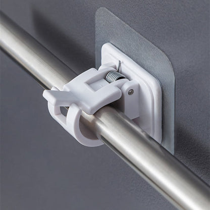 ✨✨ PROMO FLASH 50% ! Supports de Tringles à Rideaux Réglables Sans Clous – Auto-Adhésifs, Jusqu'à 2kg, ABS, 2 Pièces, Idéaux Location & Bricolage ✨