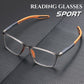 🕶️🔥 -50% ! Lunettes Lecture Progressives Polycarbonate Aérospatial – Double Foyer Loin Près Sans Ligne Démarcation, Ultra-Légères 17g Anti-Lumière Bleue HD, Presbytie +0 à +4 · Orange Noir Rouge ✨