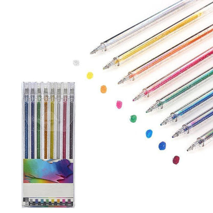 ✨ 60% DE DESCUENTO ! 🖊️ Juego de Bolígrafos de Gel con Purpurina - Tinta Brillante y Suave para Manualidades, Escritura o Decoración 📝🎨