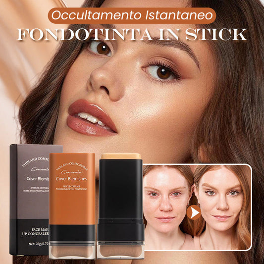 💄 ACQUISTA 1, OTTIENI 1 GRATIS! ✨ Fondotinta Correttivo in Stick – Pennello Incorporato, Copertura Totale & Formula Leggera per una Pelle Perfetta 🔥📦