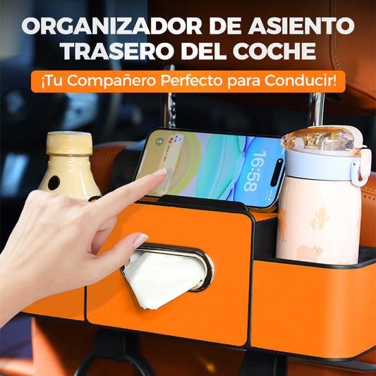 📦 ¡COMPRA 2 ENVÍO GRATIS! 🚗 Caja de Almacenaje para Respaldo de Auto - Organizador Multiusos con Múltiples Bolsillos, Fácil Instalación 📂✨