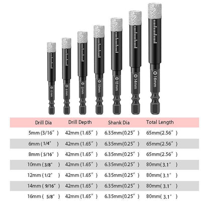 🔥50 % DE DESCUENTO🔥Brocas de vástago hexagonal para mármol / baldosas / piedra[Juego completo] 🛠️