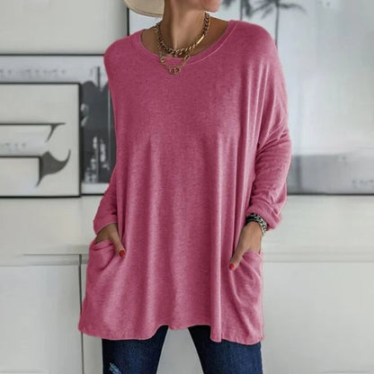 👕 ¡60% DE DESCUENTO! ✨ Camiseta de Manga Larga con Bolsillo - Tejido Suave y Transpirable, Ideal para Uso Diario o Deporte 🏃‍♂️📦