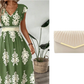 🎑👗 PROMO FLASH 50% ! Robe Longue Femme Imprimé Baroque – Col en V, Taille Haute, Tissu Fluide, 5 Couleurs, Style Bohème Chic 🌸
