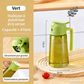 🧴 50% DE RÉDUCTION! ✨ Pulvérisateur & Distributeur d'Huile en Verre 2 en 1 – Design Élégant, Contrôle Du Débit & Facile À Nettoyer Pour Une Cuisine Sain 🫙