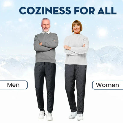 👖 ¡50% DE DESCUENTO! ✨ Pantalones Impermeables Unisex con Forro Polar - Aislamiento Térmico y Cintura Elástica para Actividades Exteriores ❄️🔝