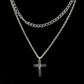 Collier double rangée en acier inoxydable Collier créatif à chaînes torsadées cubaines multi-rangées