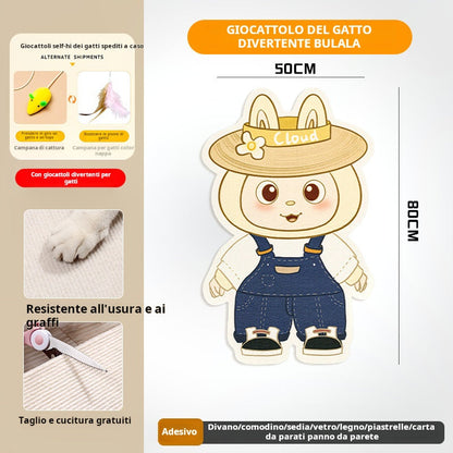🐱 60% SCONTO ORA! 🔥 Tiragraffi per Gatti da Parete - Senza Installazione & Giocattoli Integrati, Perfetto per Unghie e Divertimento ✨