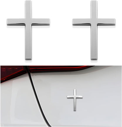 💥 ¡COMPRA 1 Y LLÉVATE 1 GRATIS! 🚗✝️ Pegatinas metálicas con la cruz de Jesucristo: cubiertas autoadhesivas en 3D para arañazos en el coche 🌟