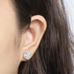 Clous d'oreilles scintillants en moissanite