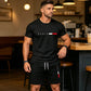 👕 PROMOTION LIMITÉE -50% ! ✨ Ensemble 2 pièces imprimé pour homme – Athleisure moderne, respirant, coupe sportive 🏃♂️
