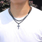 Collier double rangée en acier inoxydable Collier créatif à chaînes torsadées cubaines multi-rangées