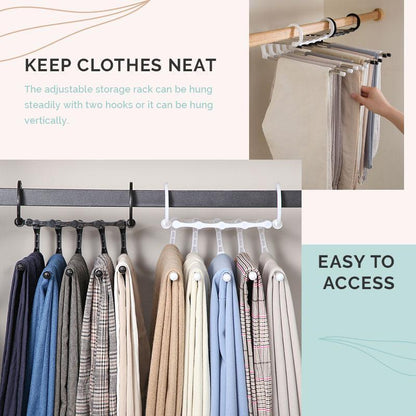 👖 ¡COMPRA 1 LLEVA 2! ✨ Perchero Multifuncional para Pantalones - Organiza hasta 5 Prendas en Vertical, Ahorra Espacio en Armario 📦🔝