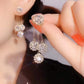 📢50 % DE RÉDUCTION !! Boucles d'oreilles pétales rondes en zircon