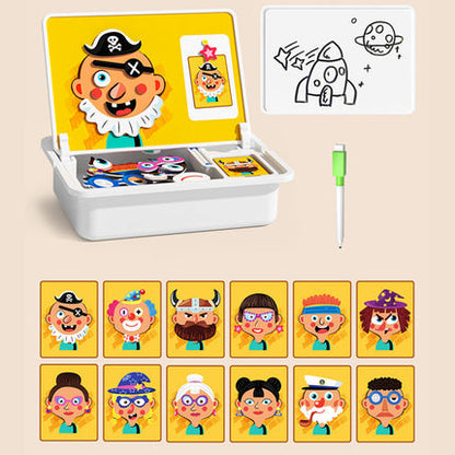 🧩 60% DE DESCUENTO ! 🎨 Puzzles Magnéticos de Vestir para Caras - Juego Educativo de Doble Cara para Niños, Ideal para Viajes y Aprendizaje Creativo ✨🧒