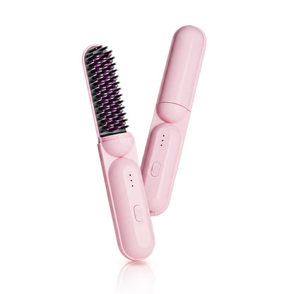 💇‍♀️ 50% DE DESCUENTO! ✨ Peine Alisador Profesional - Tecnología de Calor Uniforme para Todo Tipo de Cabello con Protección Anti-Quemaduras 🌸✨