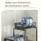 💪 50% DE RÉDUCTION! 🥫 Étagère Double Coulissante Organisateur de Placard – 5 hauteurs réglables, 2 plateaux & acier carbone robuste – Grande capacité, sans installation – Idéal pour cuisine & rangement ✨