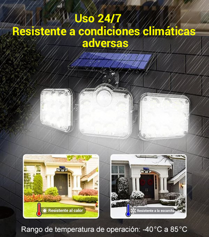 💡 ¡COMPRA 2 LLEVA 3 + ENVÍO GRATIS! 🌞 Lámpara Solar de Pared 3 Cabezas - Iluminación Automática 360°, Resistente a la Lluvia para Jardín/Exteriores 🏠✨