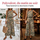 👚 50% DE RÉDUCTION 🌸 Ensemble femme imprimé : débardeur & pantalon large – Tissu fluide & respirant – Parfait pour l'été, les vacances ou un look bohème chic au quotidien 👖