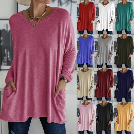 👕 ¡60% DE DESCUENTO! ✨ Camiseta de Manga Larga con Bolsillo - Tejido Suave y Transpirable, Ideal para Uso Diario o Deporte 🏃‍♂️📦