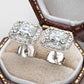 Clous d'oreilles scintillants en moissanite