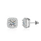 Clous d'oreilles scintillants en moissanite