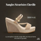 👡🌟 PROMO FLASH 50% ! Sandales Femme à Talons Compensés – Design Élégant, Semelle Cloutée, Hauteur 10cm, Bride de Cheville, 6 Couleurs, 36-43, Parfaites pour Vacances & Soirées 🌴