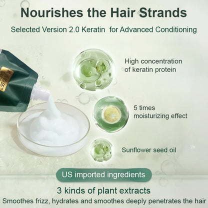 🔥 ¡COMPRA 2 LLEVATE 3! 💆‍♀️ Crema de Polipéptidos y Queratina - Alisado Intenso y Reparación Capilar Profunda ✨🧴