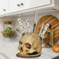 💀 50% DE DESCUENTO ! 🔥 Soporte para Cuchillos con Forma de Calavera en Resina - Diseño Único y Estable para Cocina o Colección 🍴✨