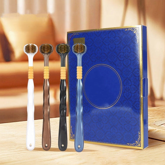 🦷 ¡COMPRA 2 LLEVA 3! 🌟 Cepillo Dental Multiángulo con 3 Cabezales - Limpieza Profunda en Espacios Interdentales y Superficies 🚰✨