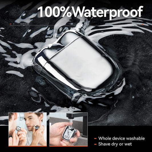 🔌🔥 60 % DE DESCUENTO – Afeitadora mini eléctrica USB recargable, impermeable y compacta para hombres ✨🪒