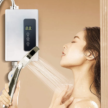 🔥 50% DE DESCUENTO! ✨ Calentador de Agua Instantáneo sin Tanque - Diseño Compacto con Control de Temperatura Digital para Ahorro de Energía ⚡🚿