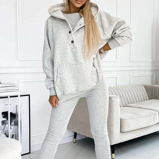 👚 60% OFF + ¡ENVÍO GRATIS! 💜 Conjunto de Sudadera con Capucha + Chaleco + Pantalones - Tejido Suave y Cómodo para Uso Diario o Deporte 🏃‍♀️📦