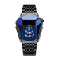 Montre-bracelet pour homme avec technologie en acier inoxydable et montre à quartz tendance