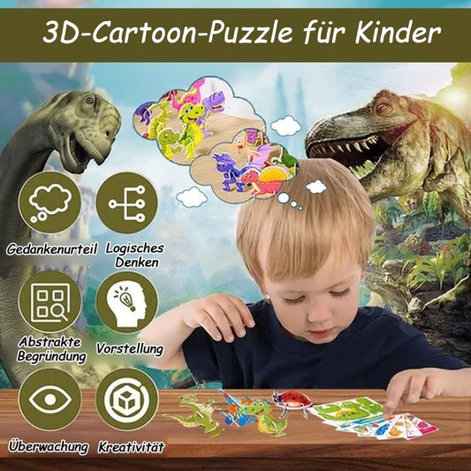 🦖 50% DE DESCUENTO! ✨ Puzzle Educativo de Dibujos Animados en 3D – Divertido y Didáctico 🌟