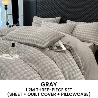 🛏️ 50% DE DESCUENTO! ✨ Juego de Edredón de Terciopelo de Leche - Suave y Acolchado para una Calidez Invernal con Diseño Moderno y Lujoso ❄️🌟