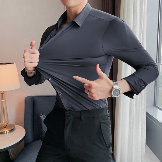 👔 PROMO LIMITÉE 50% DE RÉDUCTION ! ⏳ Chemise Homme Élégante – Extensible, Sans Repassage & Respirable pour le Bureau 🎩