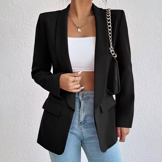 Blazer américain à manches froncées grande taille curvy | Mode Femme | Blazer | Froncé | Décontracté | Coupe ample