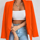 Blazer américain à manches froncées grande taille curvy | Mode Femme | Blazer | Froncé | Décontracté | Coupe ample