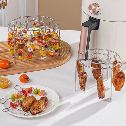 🎁 ¡OFERTA 50% DTO! 🔥 – 🥩 Parrilla Vertical para Barbacoa en Freidora de Aire + Guantes Resistentes al Calor GRATIS 🍤