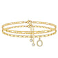 🌟🌹✨ PROMO LIMITÉE -50% ! Bracelet de Cheville Doré Superposé pour Femmes – Pailleté, Réglable & 2 Pièces (Or)