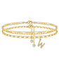 🌟🌹✨ PROMO LIMITÉE -50% ! Bracelet de Cheville Doré Superposé pour Femmes – Pailleté, Réglable & 2 Pièces (Or)