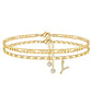 🌟🌹✨ PROMO LIMITÉE -50% ! Bracelet de Cheville Doré Superposé pour Femmes – Pailleté, Réglable & 2 Pièces (Or)