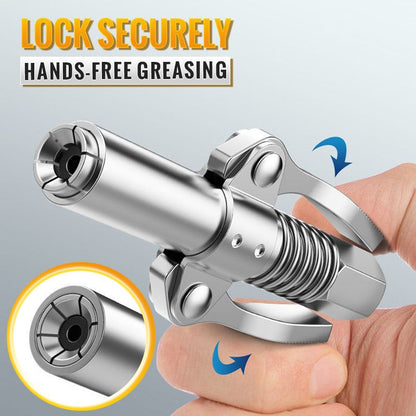 🛢️ 50% DE RÉDUCTION! 🔧 Coupleur de Graisseur à Double Poignée Haute Pression – Connexion Universelle, Robuste & Anti-Fuite pour Atelier ⚙️