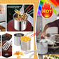 🔥 PROMO LIMITÉE 50% DE RÉDUCTION ! 🎁 Friteuse Multifonctionnelle Acier Inoxydable 304 – Anti-éclaboussures, Économe en Huile, Polyvalente 🍟