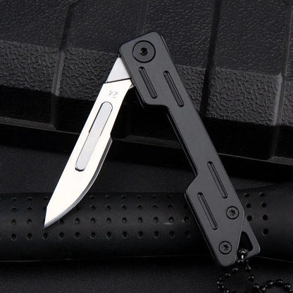 🔪 ¡50 % DE DESCUENTO AHORA! ✨ Cuchillo multiusos portátil de acero inoxidable: incluye 10 cuchillas gratuitas para tallar, hacer manualidades y usar al aire libre 🎯🛠️