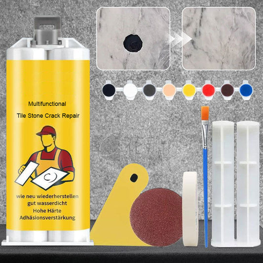 🧱 ¡COMPRA 2 LLEVA 3! ✨ Kit Multifuncional de Reparación para Grietas en Baldosas y Piedra - Restaura y Sella sin Obras, Resistente al Agua 🛠️💧