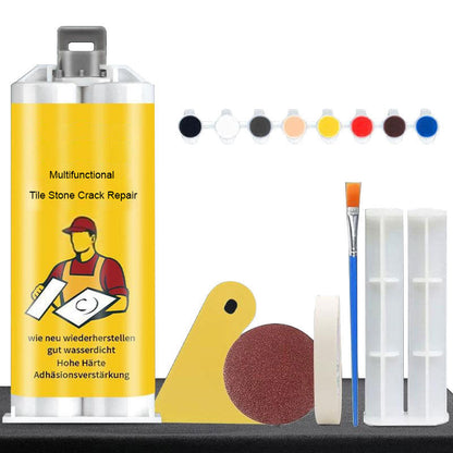 🧱 ¡COMPRA 2 LLEVA 3! ✨ Kit Multifuncional de Reparación para Grietas en Baldosas y Piedra - Restaura y Sella sin Obras, Resistente al Agua 🛠️💧