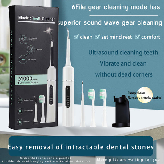 🦷 ¡60% DE DESCUENTO! 💦 Limpiador Dental Ultrasónico 5 en 1 - 3 Velocidades Ajustables para una Limpieza Profunda y Suave ✨📦